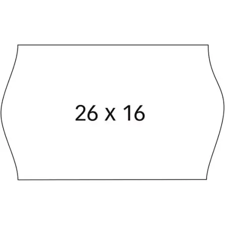 (100922) APLI ETIQUETAS PARA ETIQUETADORA DE PRECIOS 26X16MM C/SINUSOIDAL 6 ROLLOS DE 1000 BLANCO