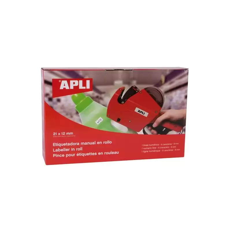 (101418) APLI ETIQUETADORA PRECIOS 1 LÍNEA PARA ETIQUETAS 8 CARACTERES