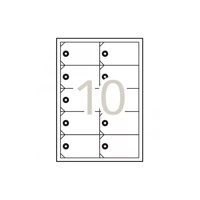 (10149) APLI ETIQUETAS COLGANTES C/ARANDELA 98X57MM INKJET/LÁSER 10 X 10H BLANCO