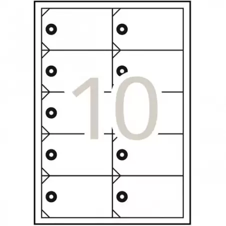 (10149) APLI ETIQUETAS COLGANTES C/ARANDELA 98X57MM INKJET/LÁSER 10 X 10H BLANCO