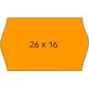 (101719) APLI ETIQUETAS REMOVIBLES PARA ETIQUETADORA DE PRECIOS 26X16MM C/SINUSOIDAL 6 ROLLOS DE 1000 NARANJA