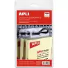 (10586) APLI COLGADORES AUTOADHESIVOS 34X48MM PACK 100U PLÁSTICO TRANSPARENTE