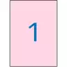 (11846) APLI ETIQUETAS ADHESIVAS 210X297MM INKJET/LÁSER C/RECTOS 1 X 20H ROSA PASTEL