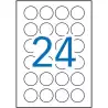 (13883) APLI ETIQUETAS ADHESIVAS CIRCULARES Ø40MM INKJET/LÁSER 24 X 25H BLANCO