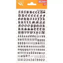 (DD17F) APLI LETRAS Y NÚMEROS TRANSFERIBLES 8MM 199 CARACTERES NEGRO