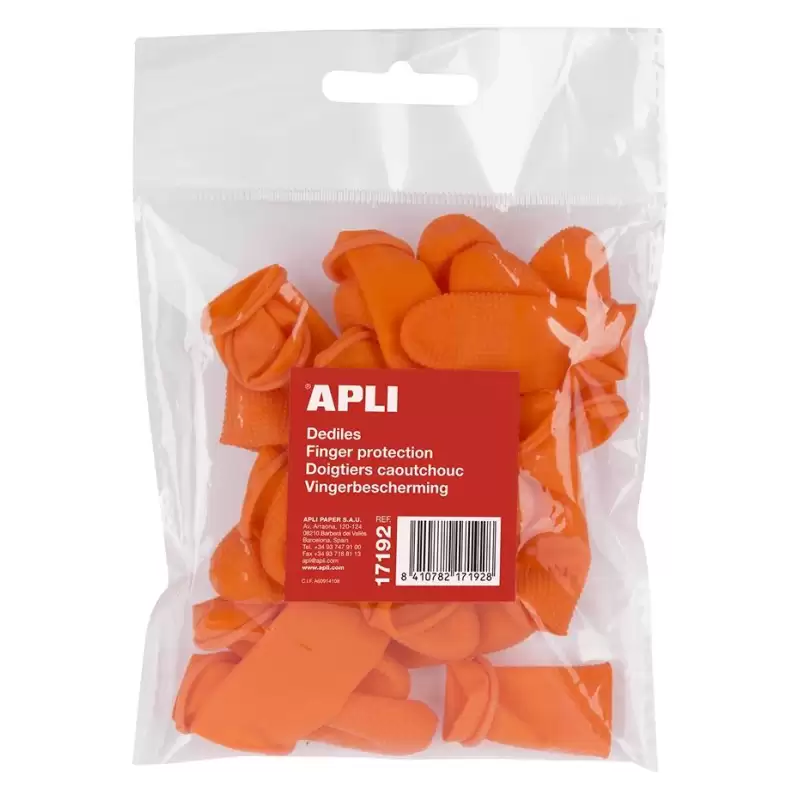 (17192) APLI DEDÍLES LATEX TALLA M COLOR NARANJA -20U-