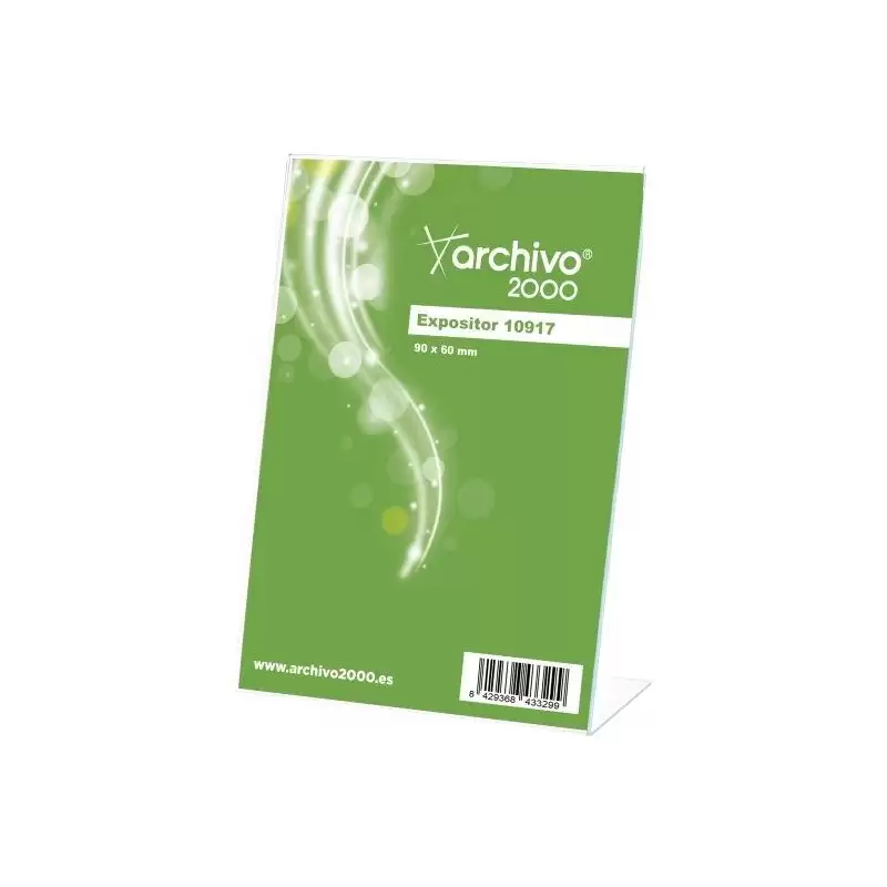 (10917 CS TP) ARCHIVO 2000 EXPOSITOR SOBREMESA EN FORMA DE L VERTICAL 90X60X30 MM
