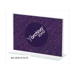(11205 CS TP) ARCHIVO 2000 EXPOSITOR SOBREMESA EN FORMA DE T DIN A5 HORIZONTAL 75X210X155 MM CRISTAL TRANSPARENTE