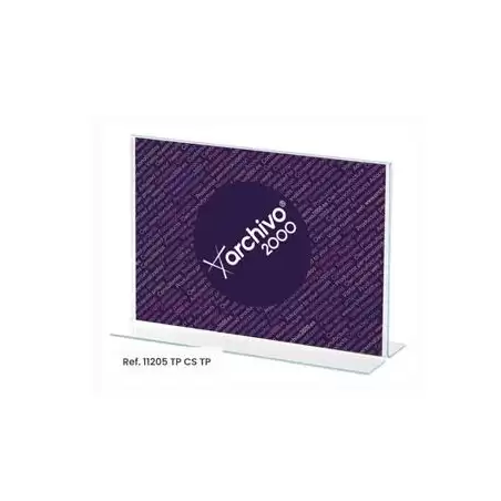(11205 CS TP) ARCHIVO 2000 EXPOSITOR SOBREMESA EN FORMA DE T DIN A5 HORIZONTAL 75X210X155 MM CRISTAL TRANSPARENTE