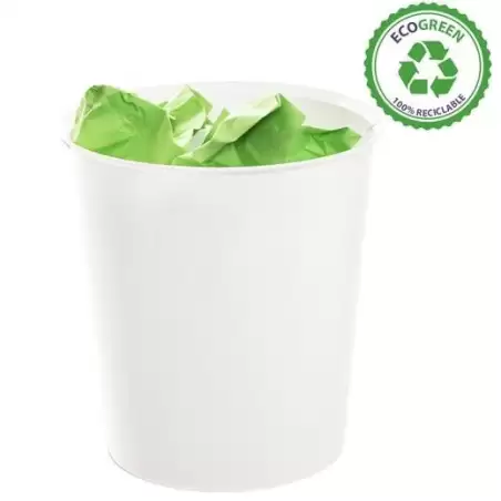 (2001 BL PS) ARCHIVO 2000 PAPELERA ECOGREEN 18 LITROS 240X310MM RECICLADO BLANCO PASTEL
