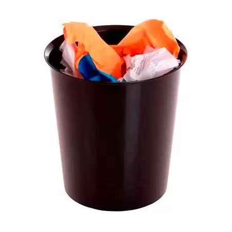 (2001 NE) ARCHIVO 2000 PAPELERA DE PLÁSTICO ARCHIVO 2000 OPCIONAL ARO SUJETABOLSAS CAPACIDAD 18 LITROS 290X310 MM NEGRO