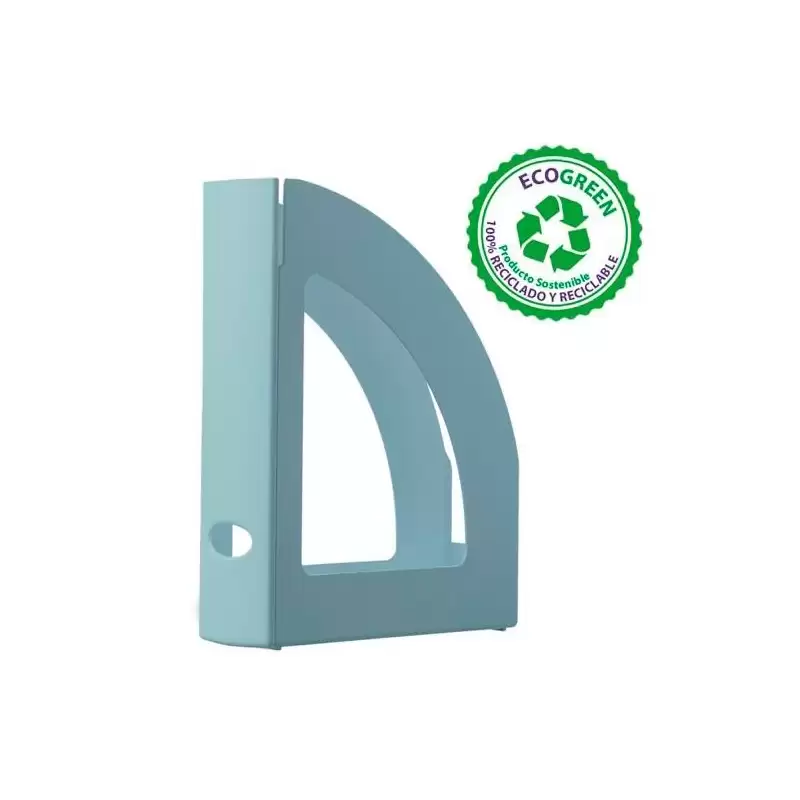 (2003 AZ PS) ARCHIVO 2000 CAJETÍN ECOGREEN LOMO OLLAO 80MM 250X80X320MM RECICLADO AZUL PASTEL