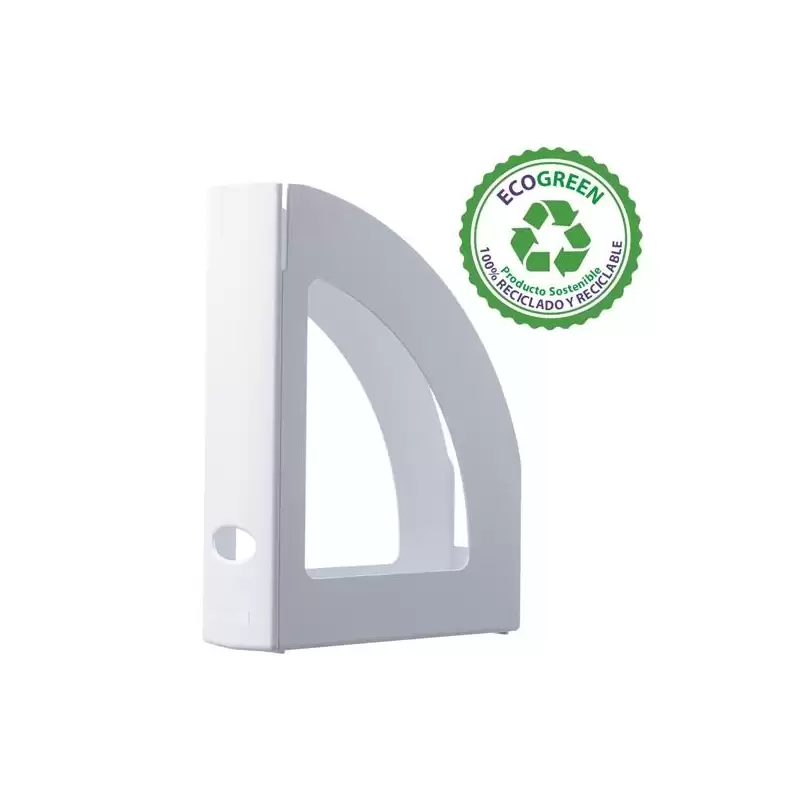 (2003 BL PS) ARCHIVO 2000 CAJETÍN ECOGREEN LOMO OLLAO 80MM 250X80X320MM RECICLADO BLANCO PASTEL