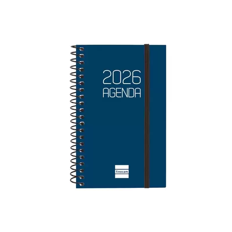 (742711026) FINOCAM AGENDA ESPIRAL OPAQUE E3-79X127MM SVH TAPA PP AZUL 2026