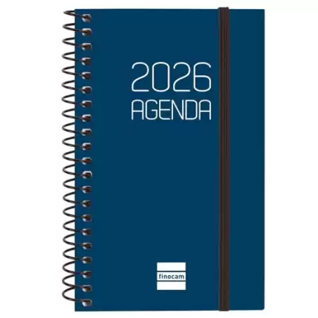 (742711026) FINOCAM AGENDA ESPIRAL OPAQUE E3-79X127MM SVH TAPA PP AZUL 2026