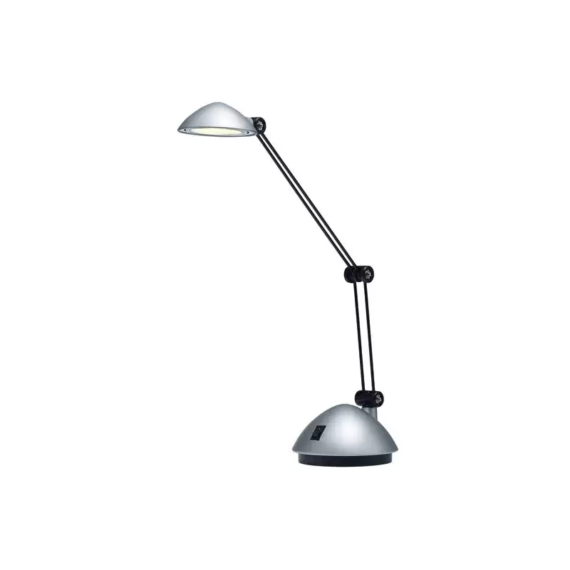 (5040 PT MT) ARCHIVO 2000 LÁMPARA LED SOBREMESA DOBLE BRAZO ARTICULADO LUZ BLANCA CÁLIDA 130X340X220MM PLATA METALIZADA