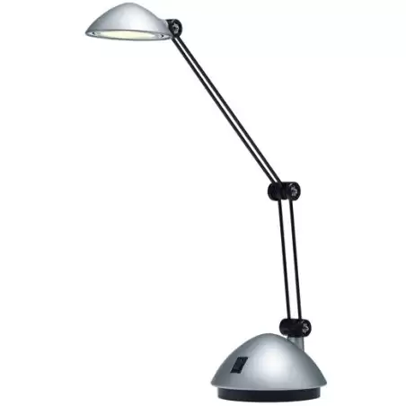 (5040 PT MT) ARCHIVO 2000 LÁMPARA LED SOBREMESA DOBLE BRAZO ARTICULADO LUZ BLANCA CÁLIDA 130X340X220MM PLATA METALIZADA