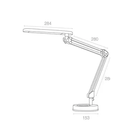 (5061B PT LED4STARS C) ARCHIVO 2000 LÁMPARA LED FLEXO DE SOBREMESA CABEZAL PIVOTABLE HORIZONTAL/VERTICAL CON BASE LUZ BLANCO ...