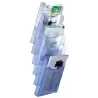 (6126 AZ TP) ARCHIVO 2000 EXPOSITOR MURAL ARCHIPLAY 6 COMPARTIMENTOS DIN A4 VERTICAL 190X235X685 MM AZUL TRANSPARENTE
