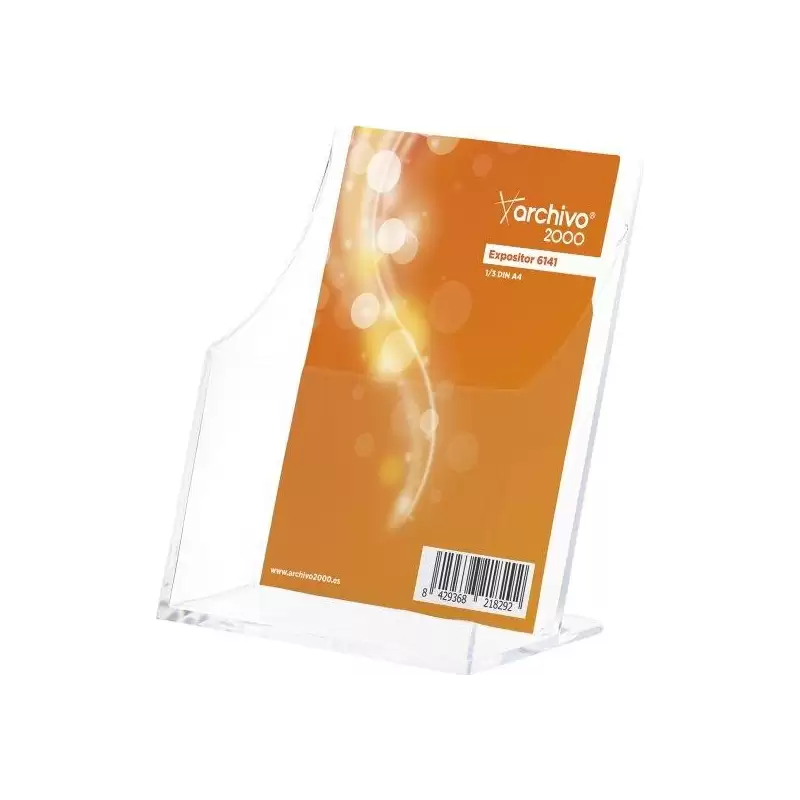 (6141 CS TP) ARCHIVO 2000 PORTAFOLLETOS SOBREMESA ARCHIVO 2000 "PREMIUM" ESPESOR 3 MM 1/3 DIN A4 VERTICAL 85X115X145 MM