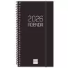 (742736026) FINOCAM AGENDA ESPIRAL OPAQUE E9-94X171MM SVH TAPA PP NEGRO 2026