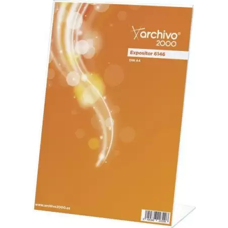 (6146 CS TP) ARCHIVO 2000 EXPOSITOR SOBREMESA ARCHIVO 2000 "PREMIUM" EN FORMA DE L DIN A4 VERTICAL ESPESOR 3 MM 95X210X305 MM