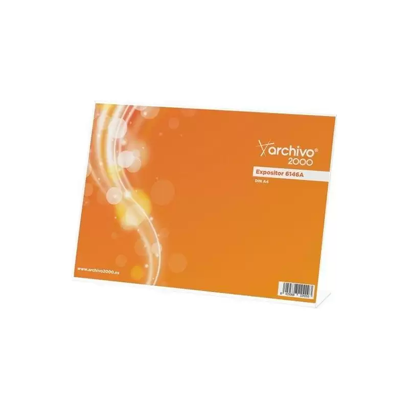 (6146A CS TP) ARCHIVO 2000 EXPOSITOR SOBREMESA ARCHIVO 2000 "PREMIUM" EN FORMA DE L DIN A4 HORIZONTAL ESPESOR 3 MM 65X300X215 MM