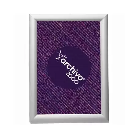 (64004 PT) ARCHIVO 2000 EXPOSITOR MURAL SNAP FRAME CON MARCO MONTABLE DIN A4 VERTICAL / HORIZONTAL 10X240X330 MM PLATA