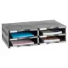 (6522 NE) ARCHIVO 2000 MÓDULO ARCHIVODOC 4 HUECOS ESTANDAR PARA FORMATO DIN A4 360X600X165 MM NEGRO