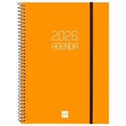 (742762926) FINOCAM AGENDA ESPIRAL OPAQUE E10-155X212MM SVH TAPA PP NARANJA 2026