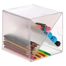 (6703 CS TP) ARCHIVO 2000 ORGANIZADOR ARCHICUBO DIVISOR EN ASPA 4 COMPARTIMENTOS 150X150X150MM CRISTAL TRANSPARENTE