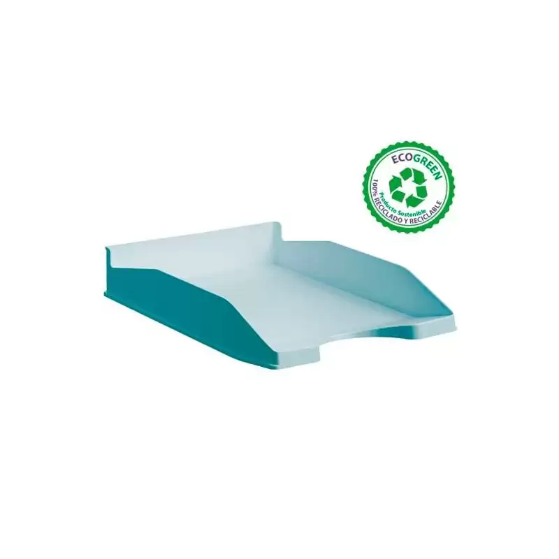 (742 AZ PS) ARCHIVO 2000 BANDEJA ECOGREEN APILABLE 3 POSICIONES 345X255X60MM RECICLADO AZUL PASTEL