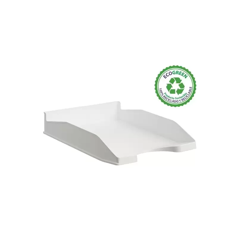 (742 BL PS) ARCHIVO 2000 BANDEJA ECOGREEN APILABLE 3 POSICIONES 345X255X60MM RECICLADO BLANCO PASTEL