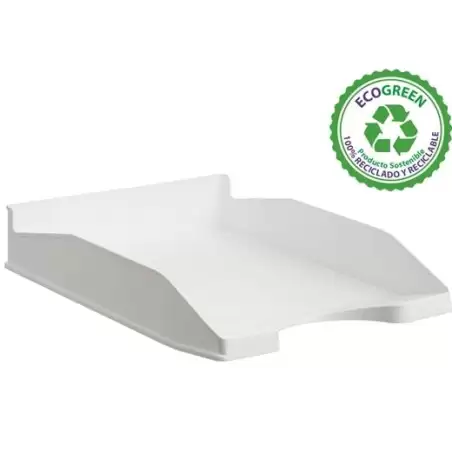 (742 BL PS) ARCHIVO 2000 BANDEJA ECOGREEN APILABLE 3 POSICIONES 345X255X60MM RECICLADO BLANCO PASTEL