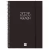 (742766026) FINOCAM AGENDA ESPIRAL OPAQUE E10-155X212MM SVH TAPA PP NEGRO 2026