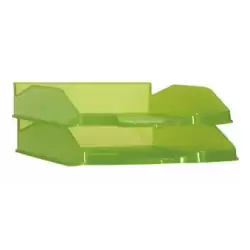 (742 KW TL) ARCHIVO 2000 BANDEJA APILABLE EN 3 POSICIONES FONDO LISO DIN A4 Y FOLIO 345X255X60 MM KIWI TRASLÚCIDO