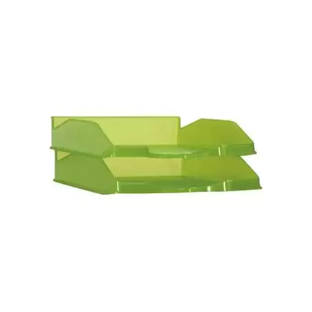 (742 KW TL) ARCHIVO 2000 BANDEJA APILABLE EN 3 POSICIONES FONDO LISO DIN A4 Y FOLIO 345X255X60 MM KIWI TRASLÚCIDO