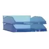 (742 LG TL) ARCHIVO 2000 BANDEJA APILABLE EN 3 POSICIONES FONDO LISO DIN A4 Y FOLIO 345X255X60 MM LAGOON TRASLÚCIDO