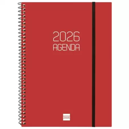 (742767426) FINOCAM AGENDA ESPIRAL OPAQUE E10-155X212MM SVH TAPA PP BURDEOS 2026