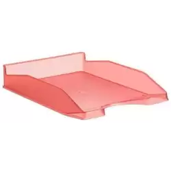 (742 RJ TL) ARCHIVO 2000 BANDEJA APILABLE EN 3 POSICIONES FONDO LISO DIN A4 Y FOLIO 345X255X60 MM ROJO TRASLÚCIDO