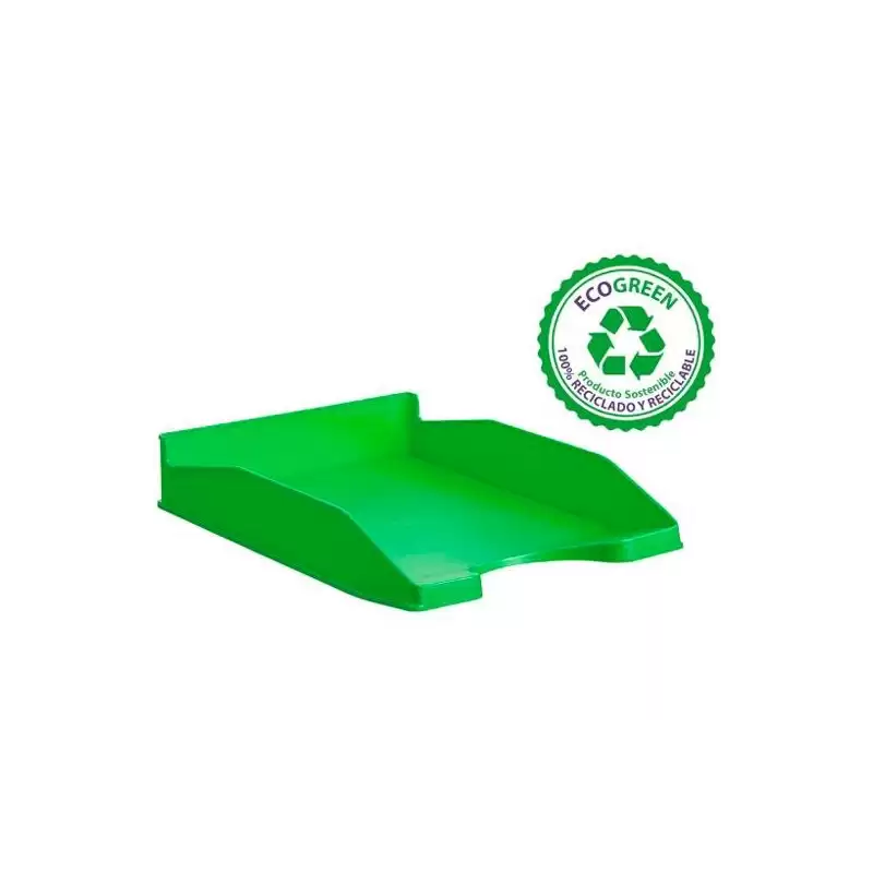 (742 VE) ARCHIVO 2000 BANDEJA APILABLE EN 3 POSICIONES FONDO LISO DIN A4 Y FOLIO 345X255X60 MM VERDE