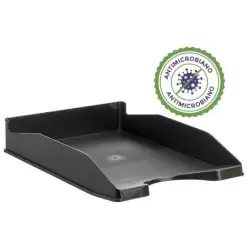 (742AM NE) ARCHIVO 2000 BANDEJA ANTIMICROBIANA APILABLE EN 3 POSICIONES FONDO LISO DIN A4 Y FOLIO 345X255X60 MM NEGRO