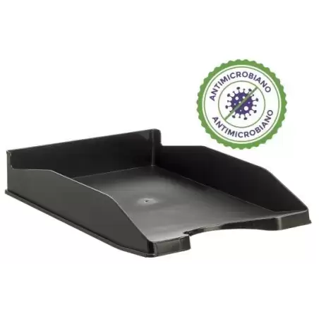 (742AM NE) ARCHIVO 2000 BANDEJA ANTIMICROBIANA APILABLE EN 3 POSICIONES FONDO LISO DIN A4 Y FOLIO 345X255X60 MM NEGRO