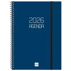 (742771026) FINOCAM AGENDA ESPIRAL OPAQUE E10-155X212MM SVV TAPA PP AZUL 2026