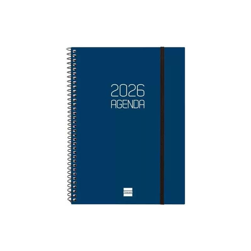 (742771026) FINOCAM AGENDA ESPIRAL OPAQUE E10-155X212MM SVV TAPA PP AZUL 2026