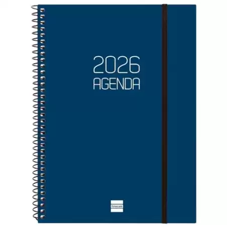 (742771026) FINOCAM AGENDA ESPIRAL OPAQUE E10-155X212MM SVV TAPA PP AZUL 2026