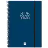 (742771026) FINOCAM AGENDA ESPIRAL OPAQUE E10-155X212MM SVV TAPA PP AZUL 2026