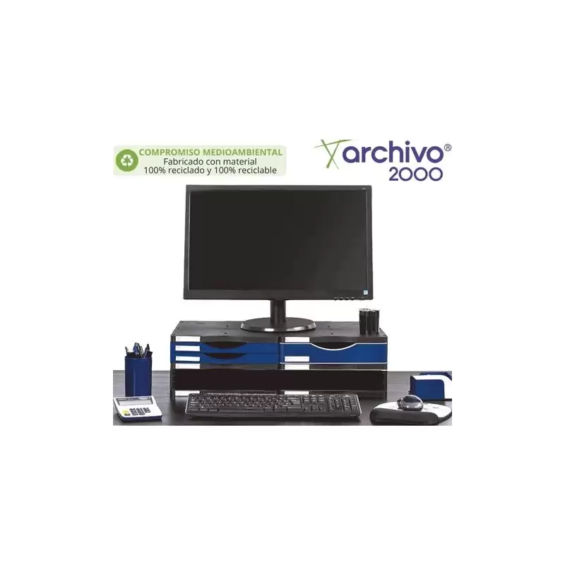 (6522M1 AZ) ARCHIVO 2000 SOPORTE MONITOR ERGONÓMICO SOSTENIBLE