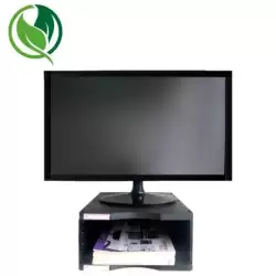 (6611 NE) ARCHIVO 2000 SOPORTE MONITOR ERGOSOSTENIBLE CON COMPARTIMENTO INFERIOR NEGRO