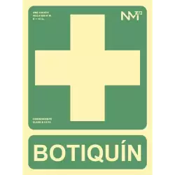 (6170-05H VE) ARCHIVO 2000 SEÑAL "BOTIQUÍN" 224X300 PVC VERDE